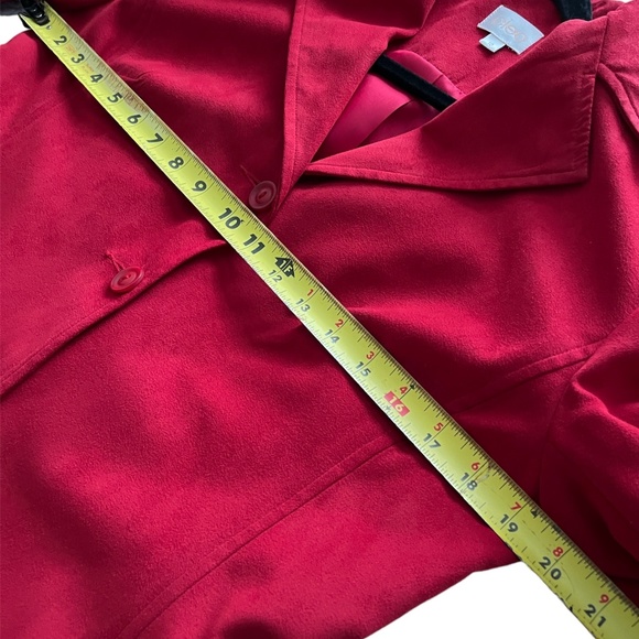 Cleo Red 3/4 length Jacket - Picture 8 of 12